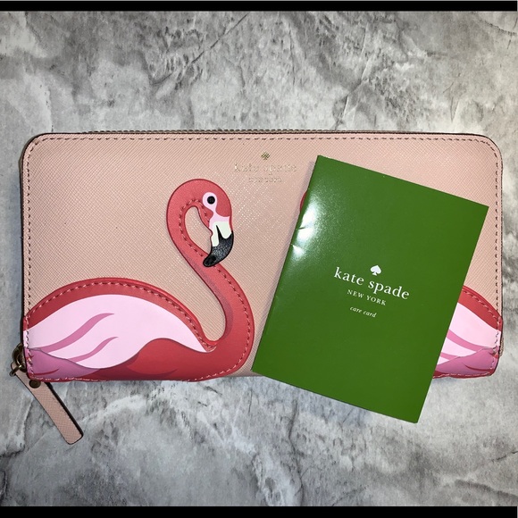 COPY - Kate Spade♠️Flamingo Zip-Around Continental Wallet - Picture 6 of 6